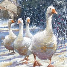 Схема вышивки «Гуси»