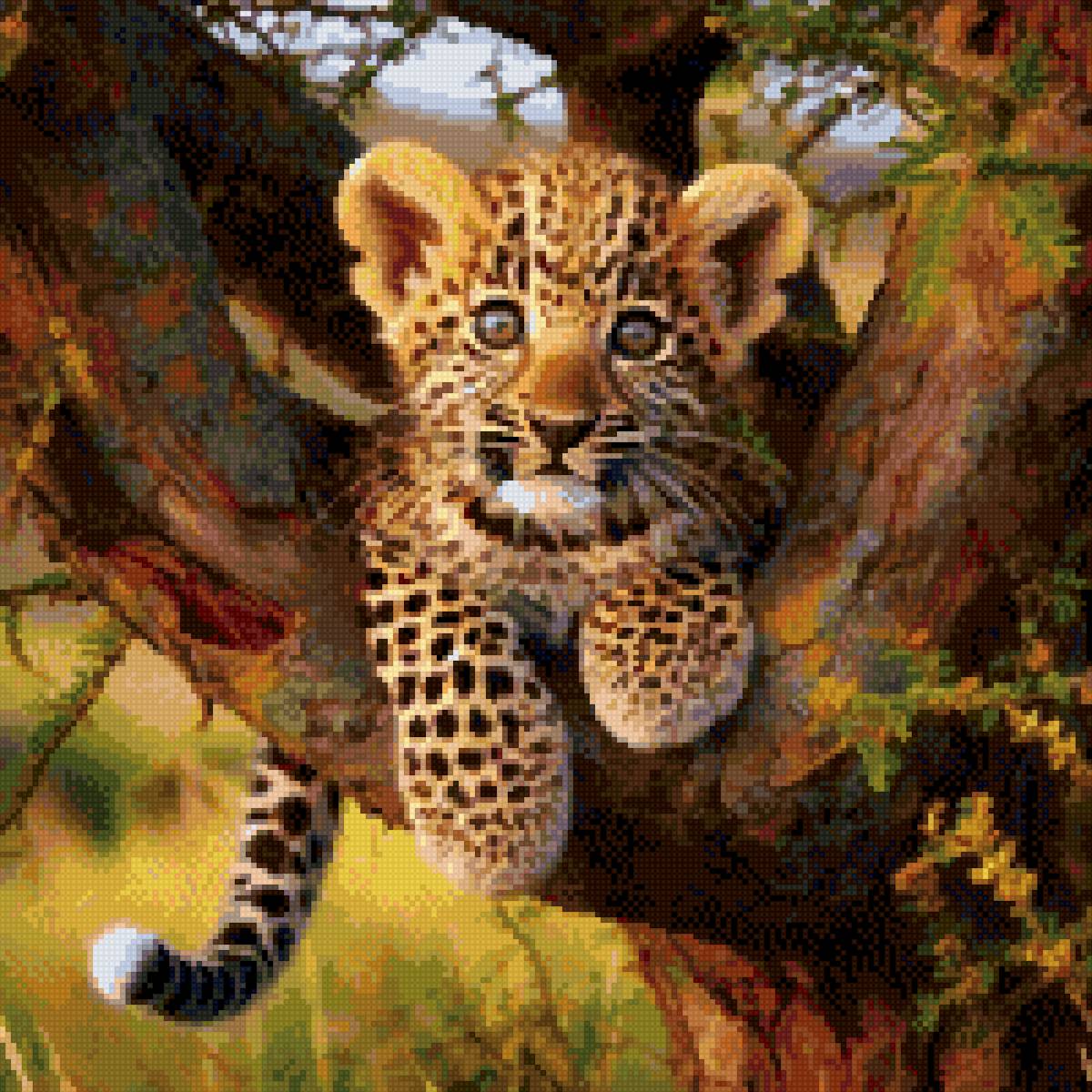 Леопардик - детеныш, дикие звери, леопард - предпросмотр