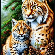 Схема вышивки «Лес»