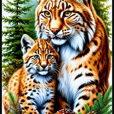 Схема вышивки «Лес»