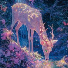 Схема вышивки «Олень»