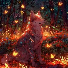 Схема вышивки «Волк»