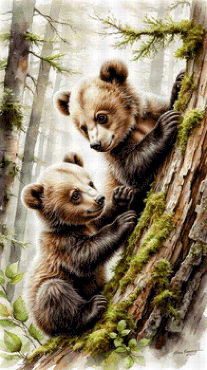 Детские забавы - лес, дикий зверь, медведь - предпросмотр