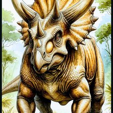 Схема вышивки «Динозавр»