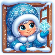 Схема вышивки «снегурочка»