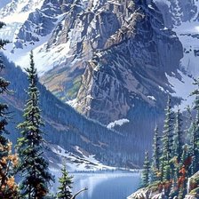 Схема вышивки «Осень в горах»