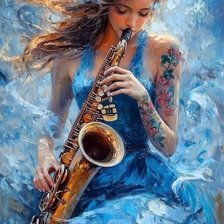 Схема вышивки «Девушка»