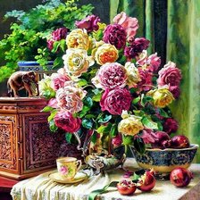 Схема вышивки «Натюрморт со слоником»