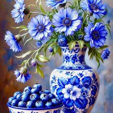 Схема вышивки «Flori si afine»