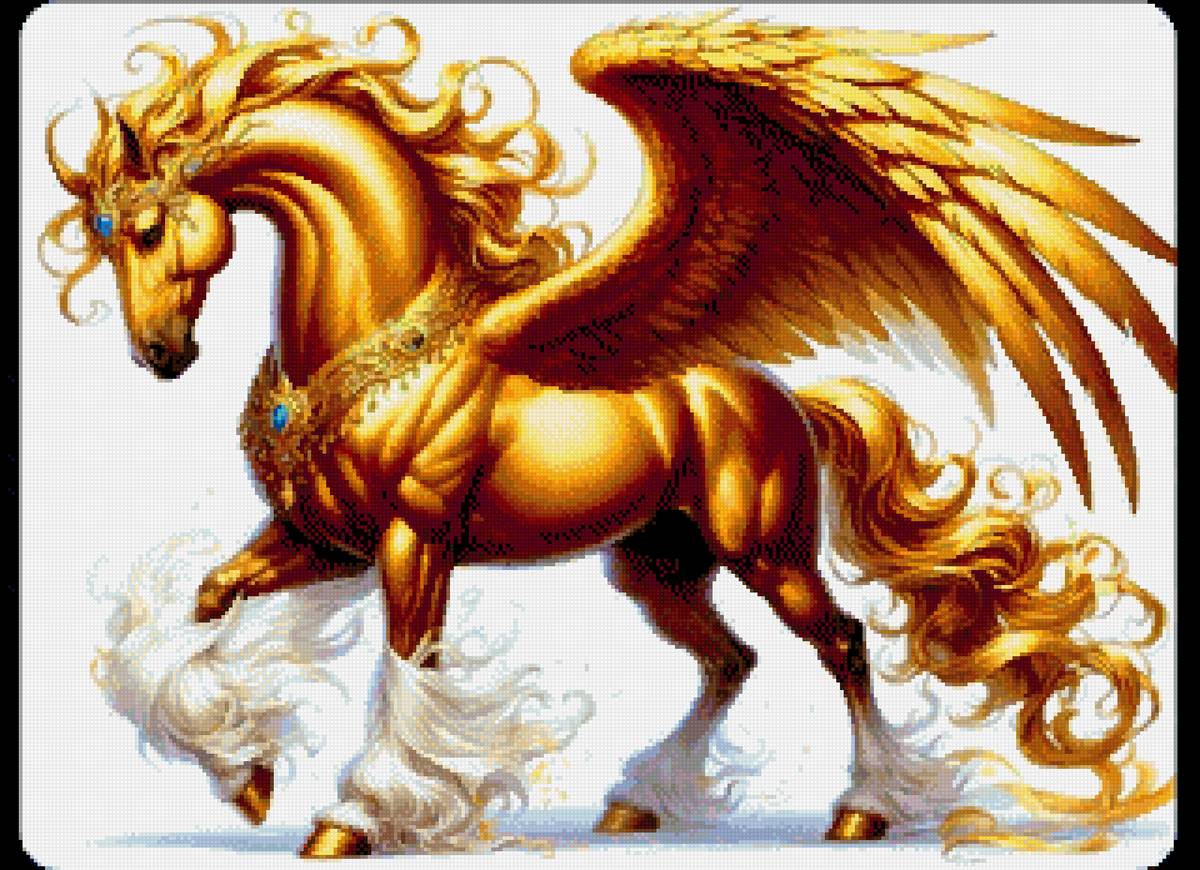 Лошадь - пегас - предпросмотр