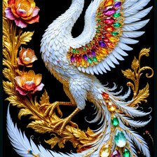 Схема вышивки «Птица»