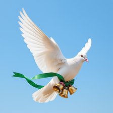 Схема вышивки «Голубь с колоколами»