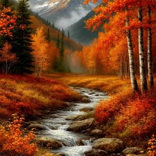 Схема вышивки «пейзаж»