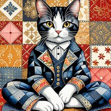 Схема вышивки «кот»