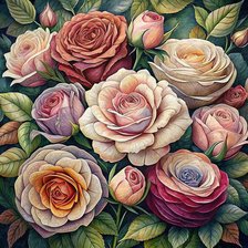 Схема вышивки «розы»