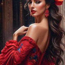 Схема вышивки «красавица Испании»