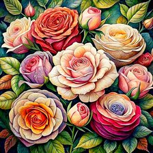 Схема вышивки «розы»