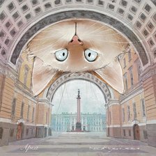 Схема вышивки «коты и Питер2»