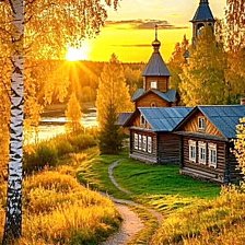 Схема вышивки «В лучах осеннего заката»