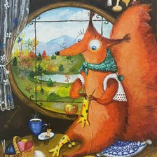 Схема вышивки «лиса»