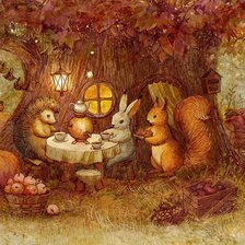 Схема вышивки «чаепитие»