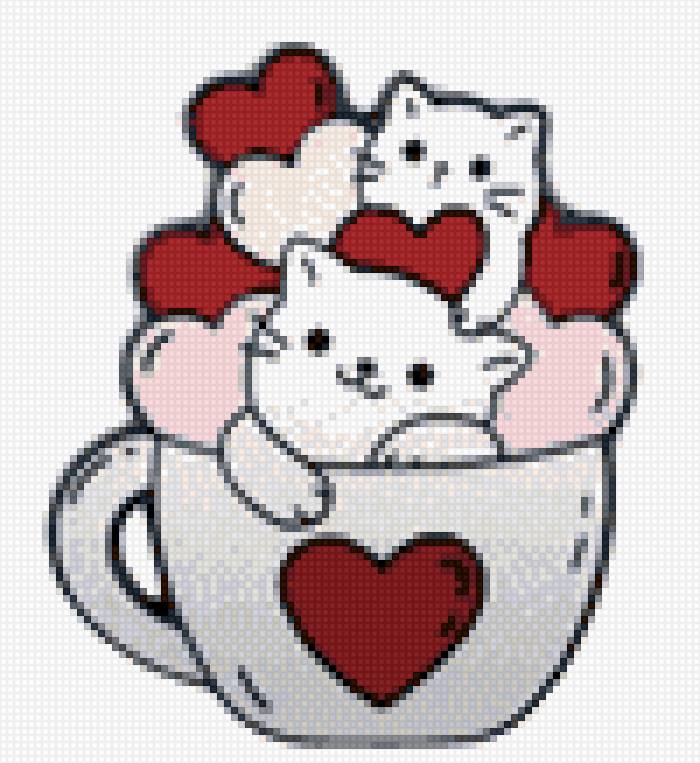 Котики в чашке - предпросмотр