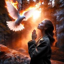 Схема вышивки «Голубь мира»