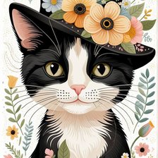 Схема вышивки «кот»