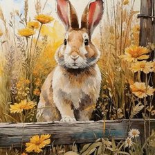 Схема вышивки «Зайка»