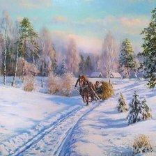 Схема вышивки «Зимний день»