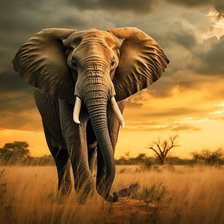 Схема вышивки «Африканский слон»