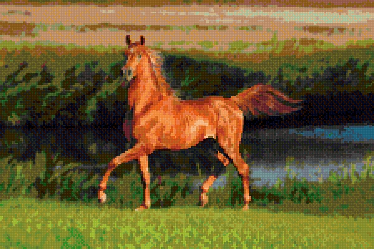 КРАСНАЯ ЛОШАДЬ - символ года, лошадь, природа - предпросмотр