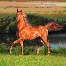 Схема вышивки «красный конь»