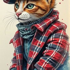 Схема вышивки «Мистер Кот»