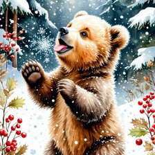 Схема вышивки «Первый снег»