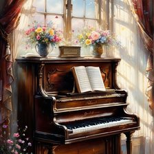 Схема вышивки «Фортепиано»