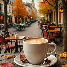 Схема вышивки «Осенний кофе☕»