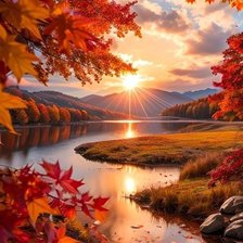 Схема вышивки «Осенний пейзаж»