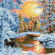 Схема вышивки «пейзаж»