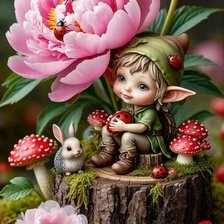 Схема вышивки «гномик»