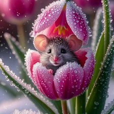 Схема вышивки «МЫШЬ»