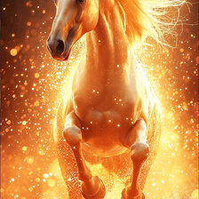 Схема вышивки «огненная лошадь7»