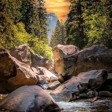 Схема вышивки «Горы»