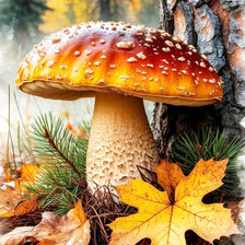 Схема вышивки «мухомор»