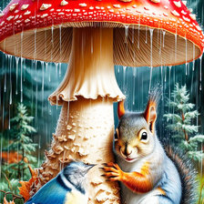 Схема вышивки «осенний дождь в лесу»