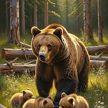 Схема вышивки «Медведица»