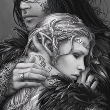 Схема вышивки «пара эльфов»