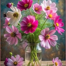 Схема вышивки «Сказочные космеи»