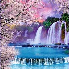 Схема вышивки «Водопад»