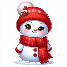 Схема вышивки «снеговик»